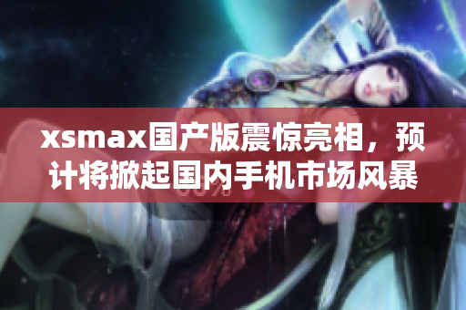xsmax国产版震惊亮相，预计将掀起国内手机市场风暴!