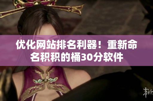 优化网站排名利器！重新命名积积的桶30分软件
