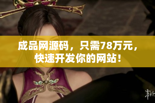 成品网源码，只需78万元，快速开发你的网站！