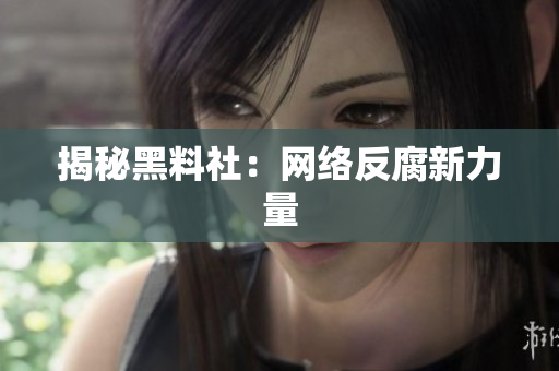 揭秘黑料社：网络反腐新力量