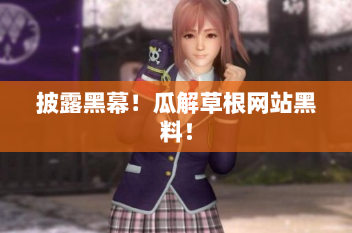 披露黑幕！瓜解草根网站黑料！