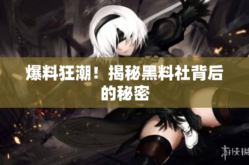 爆料狂潮！揭秘黑料社背后的秘密