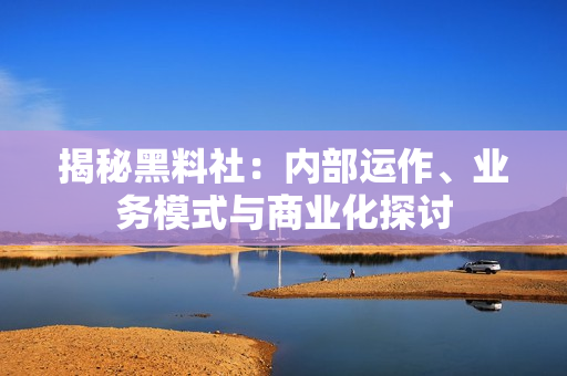 揭秘黑料社：内部运作、业务模式与商业化探讨