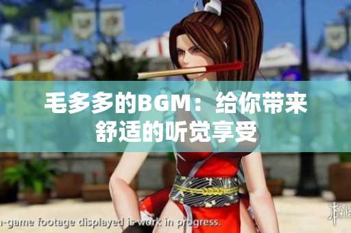 毛多多的BGM：给你带来舒适的听觉享受
