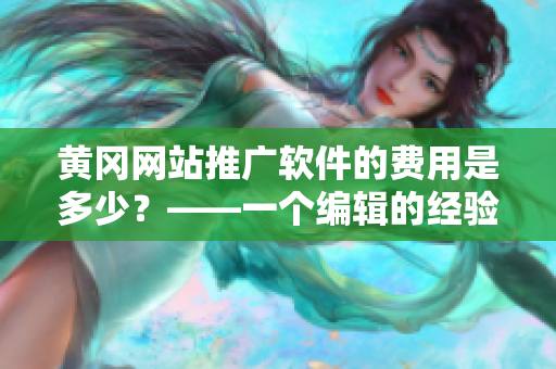 黄冈网站推广软件的费用是多少？——一个编辑的经验分享