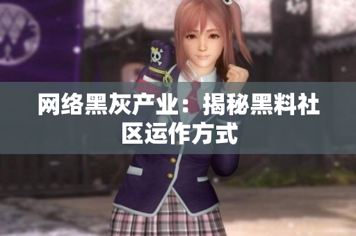 网络黑灰产业：揭秘黑料社区运作方式