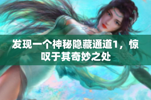 发现一个神秘隐藏通道1，惊叹于其奇妙之处