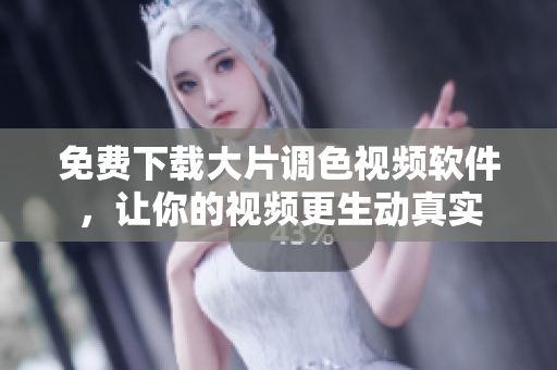 免费下载大片调色视频软件，让你的视频更生动真实