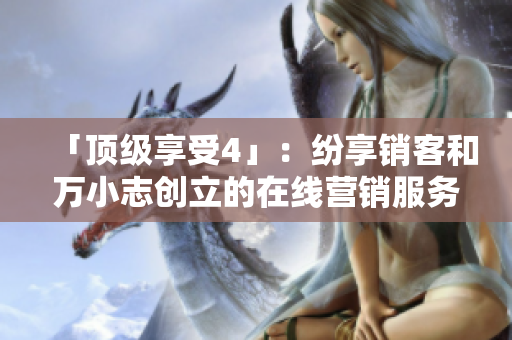 「顶级享受4」：纷享销客和万小志创立的在线营销服务平台