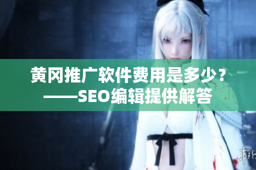 黄冈推广软件费用是多少？——SEO编辑提供解答