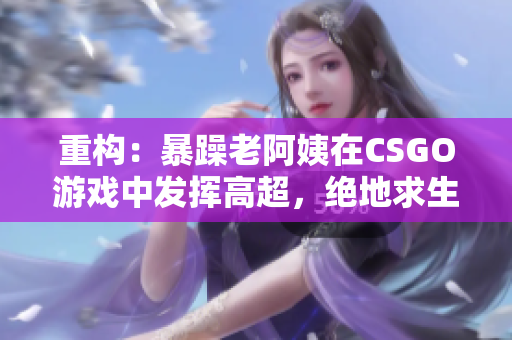 重构：暴躁老阿姨在CSGO游戏中发挥高超，绝地求生团队紧急招募