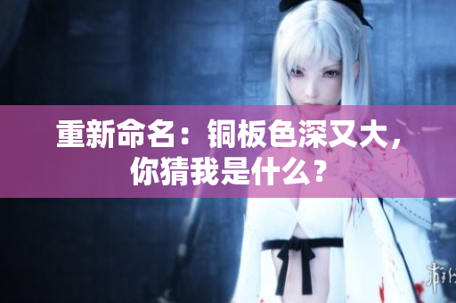 重新命名：铜板色深又大，你猜我是什么？