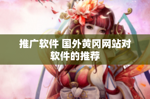 推广软件 国外黄冈网站对软件的推荐