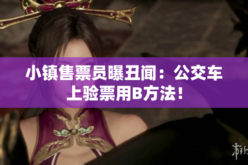 小镇售票员曝丑闻：公交车上验票用B方法！