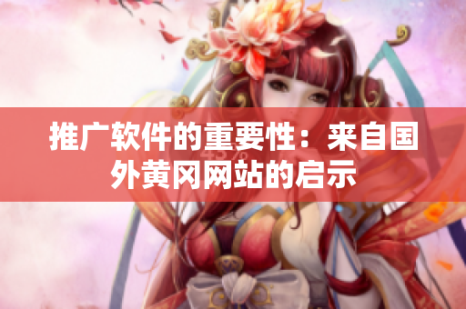 推广软件的重要性：来自国外黄冈网站的启示