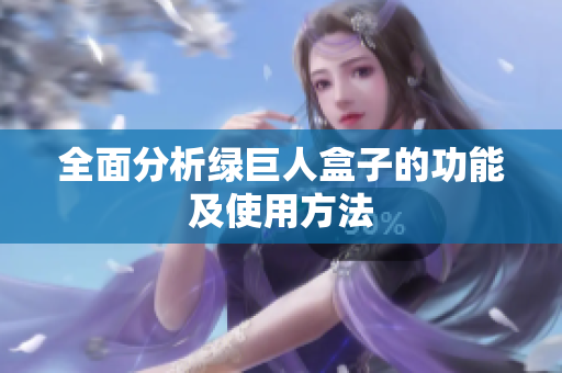 全面分析绿巨人盒子的功能及使用方法