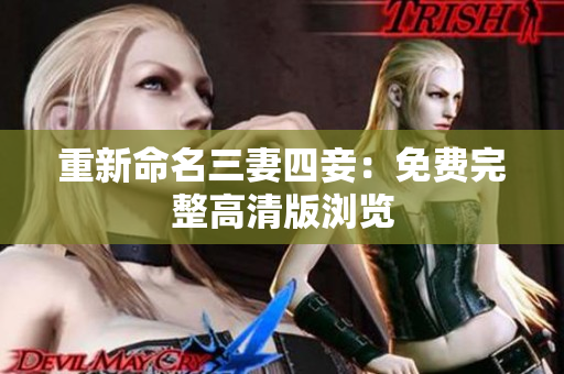 重新命名三妻四妾：免费完整高清版浏览