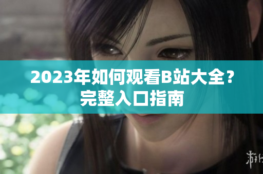 2023年如何观看B站大全？完整入口指南