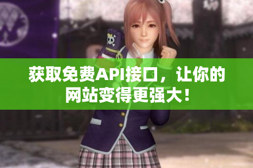 获取免费API接口，让你的网站变得更强大！