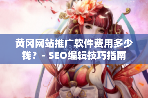 黄冈网站推广软件费用多少钱？- SEO编辑技巧指南