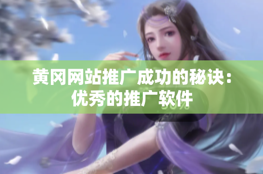 黄冈网站推广成功的秘诀：优秀的推广软件