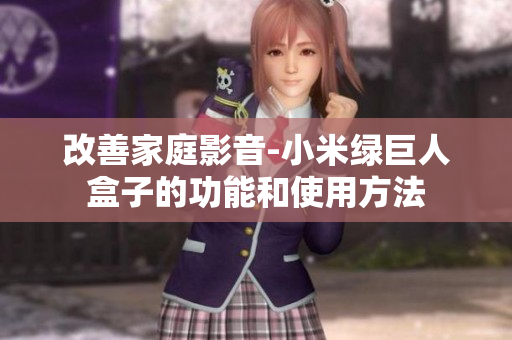 改善家庭影音-小米绿巨人盒子的功能和使用方法