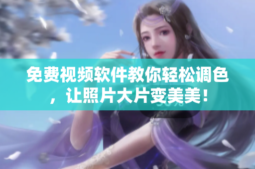 免费视频软件教你轻松调色，让照片大片变美美！