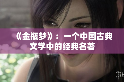 《金瓶梦》：一个中国古典文学中的经典名著